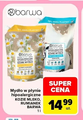 Mydło w płynie hipoalergiczne kozie mleko Barwa promocja w Carrefour