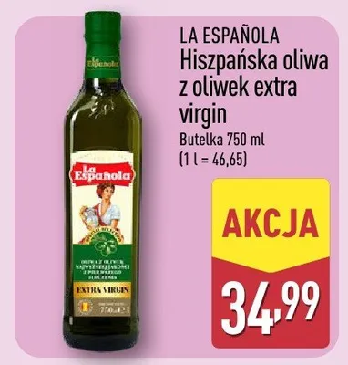 Oliwa z oliwek extra virgin Auchan bio promocja w Aldi