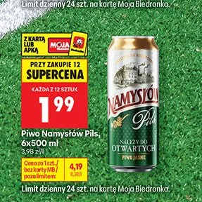 Piwo Namysłów Pils 6-pak promocja w Biedronka
