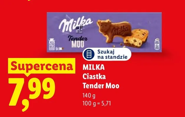 Ciastka Milka Tender Moo promocja w Lidl