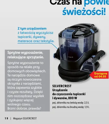 Urządzenie do czyszczenia tapicerki i dywanów, 800 W promocja w Lidl