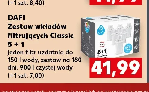 Wkłady filtrujące Dafi Classic 6-pak promocja w Kaufland