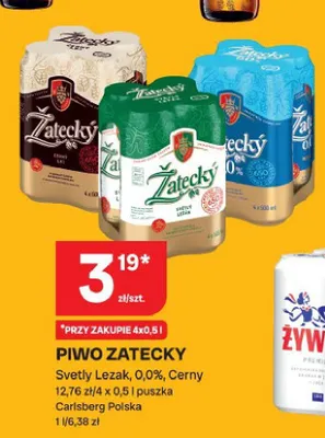 Piwo Žatecký Světlý Ležák 4-pak promocja w Chorten