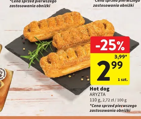 Hot dog Aryzta promocja w Intermarche