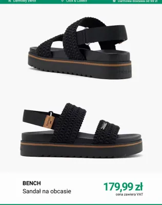 Sandał na obcasie Bench promocja w Deichmann