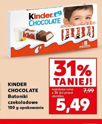 Batoniki czekoladowe Kinder Chocolate promocja w Kaufland
