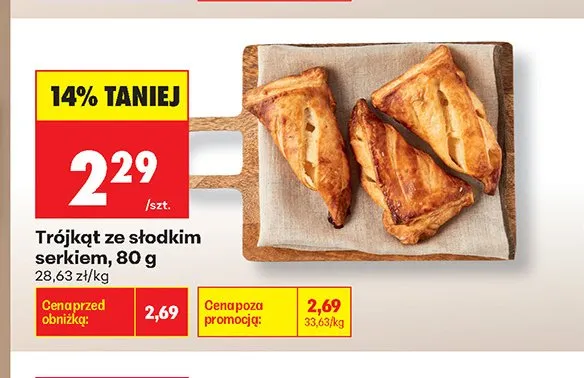 Trójkąt ze słodkim serkiem promocja w Biedronka