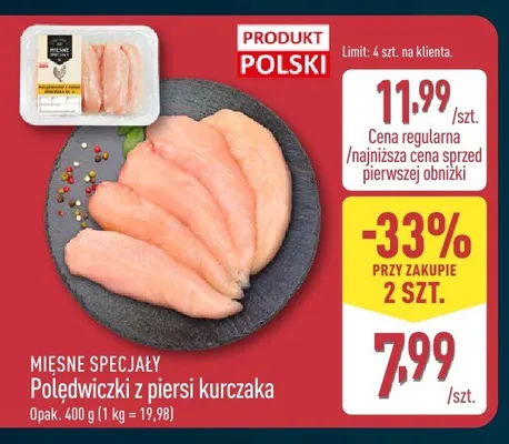 Polędwiczki z piersi kurczaka Mięsne Specjały promocja w Aldi