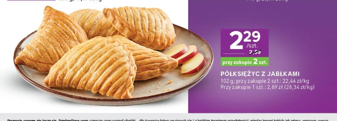 Półksiężyc z jabłkami promocja w Stokrotka