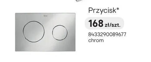 Przycisk spłukujący Roca chrom promocja w Castorama