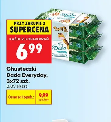 Chusteczki Dada Everyday 3-pak 72szt. promocja w Biedronka