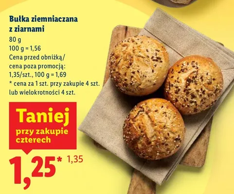 Bułka ziemniaczana z ziarnami promocja w Lidl
