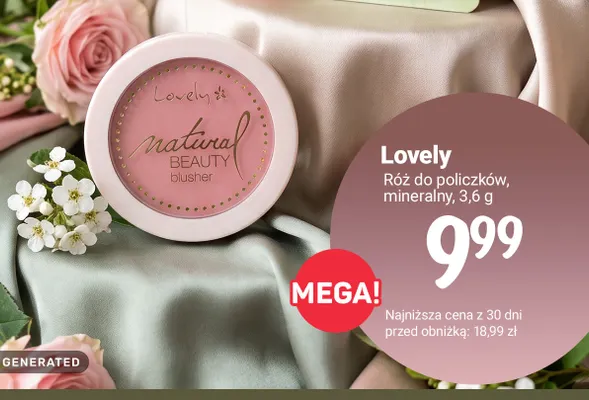 Róż do policzków mineralny Lovely promocja w Rossmann
