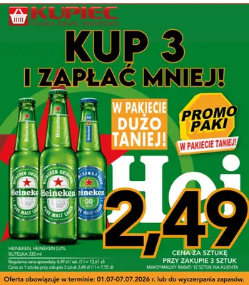 Piwo bezalkoholowe Heineken promocja w Kupiec