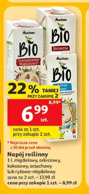 Napój roślinny orzechowy Auchan Bio promocja w Auchan