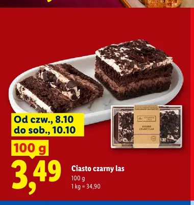 Ciasto czarny las Cukiernia Lidla promocja w Lidl