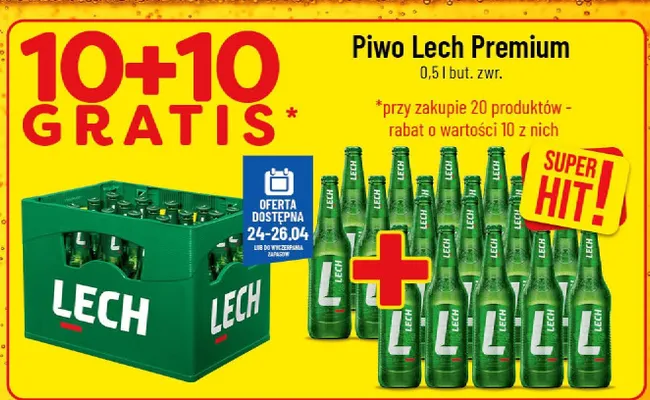 Piwo Lech Premium promocja w POLOmarket