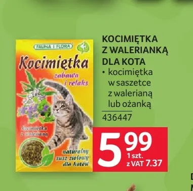 Kocimiętka z ożanką dla kota Fauna i Flora promocja w Selgros