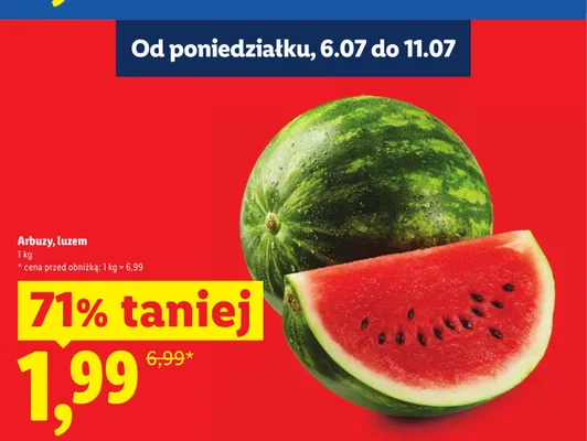 Arbuzy luzem promocja w Lidl