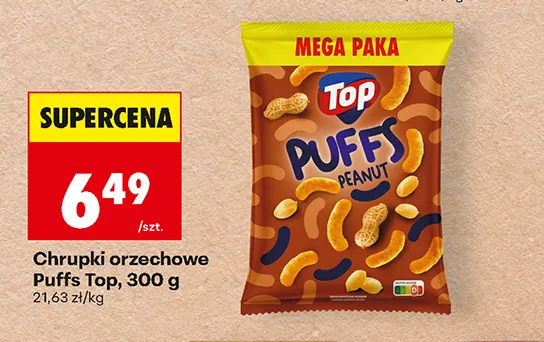 Chrupki orzechowe Puffs Top promocja w Biedronka