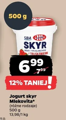 Jogurt skyr Mlekovita (różne rodzaje) promocja w Netto