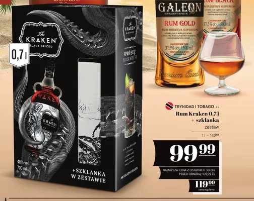 Zestaw rum Kraken + szklanka promocja w POLOmarket