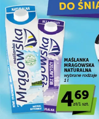Maślanka naturalna bez laktozy Mrągowska promocja w Groszek