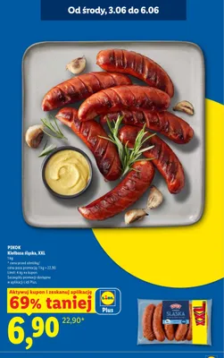Kiełbasa śląska XXL PIKOK promocja w Lidl