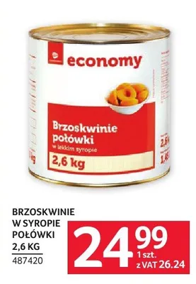 Brzoskwinie w syropie połówki 2,6 kg promocja w Selgros
