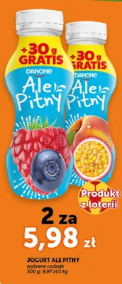 Jogurt Ale Pitny Danone malina borówka promocja w ABC