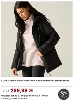 Kurtka przejściowa damska ocieplana Marcia z membraną Regatta promocja w Regatta