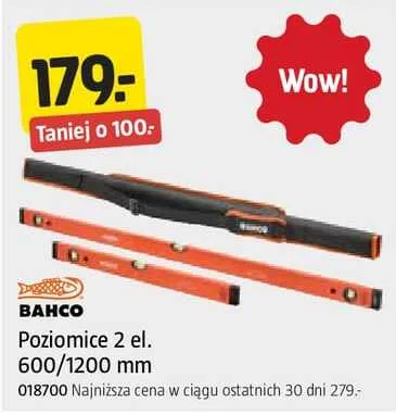 Poziomice Bahco 2el. 600/1200mm promocja w Jula