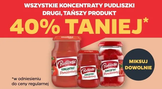 Koncentraty Pudliszki promocja w Netto