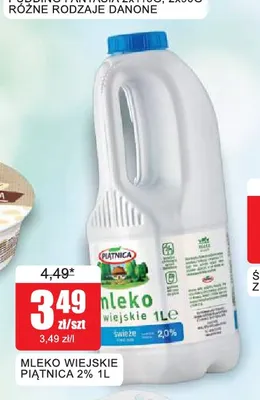 Mleko wiejskie Piątnica 2% promocja w Bingo