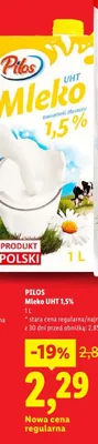 Mleko UHT 1,5% promocja w Lidl