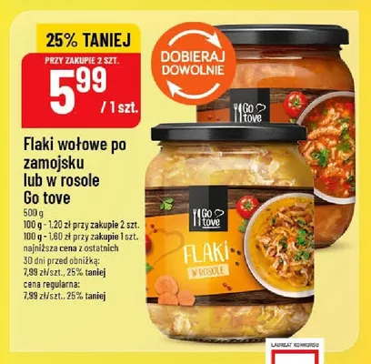 Flaki wołowe po zamojsku Go tove promocja w POLOmarket