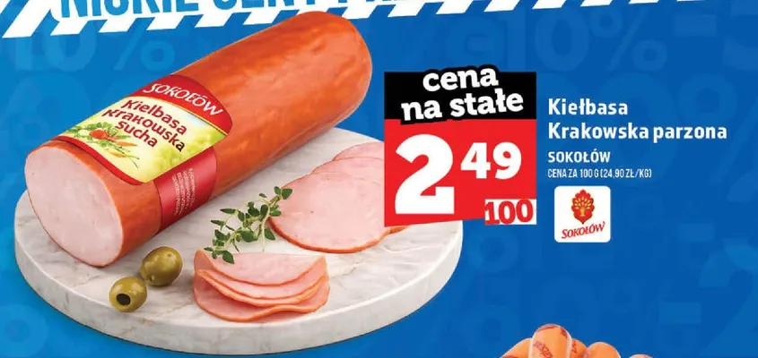 Kiełbasa Krakowska parzona Sokołów promocja w TOPAZ