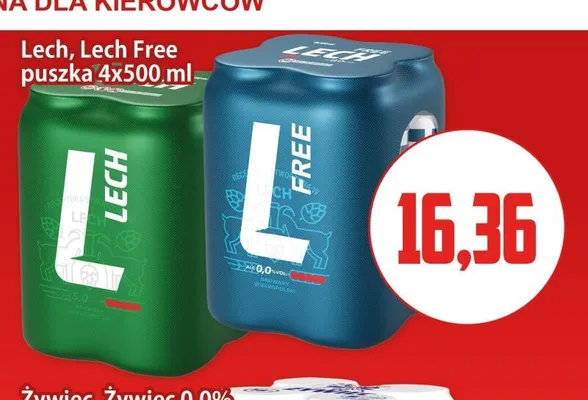 Piwo Lech Premium 4-pak 500ml promocja w Kupiec