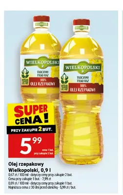 Olej rzepakowy Wielkopolski promocja w Twój Market
