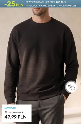 Bluza crewneck Sinsay promocja w Sinsay