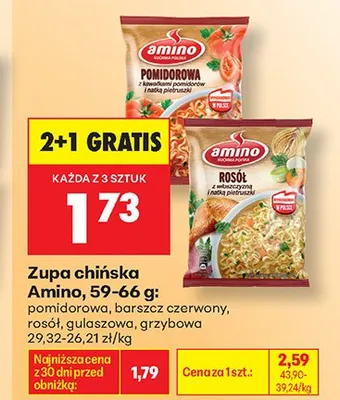 Zupa chińska Grzybowa Amino promocja w Biedronka