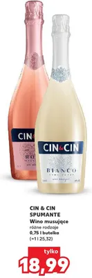 Wino musujące Cin & Cin Spumante Bianco białe promocja w Kaufland