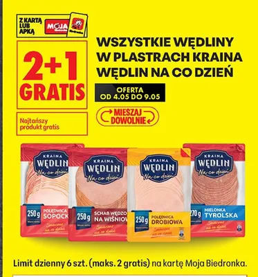 Wędlina Kraina Wędlin Polędwica drobiowa w plastrach promocja w Biedronka