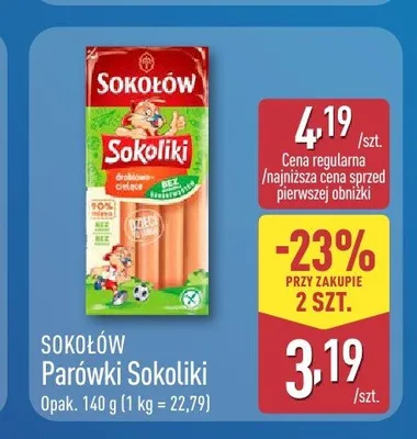 Parówki Sokoliki Sokołów promocja w Aldi