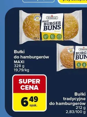 Bułki do hamburgerów MAXI Schulstad promocja w Carrefour
