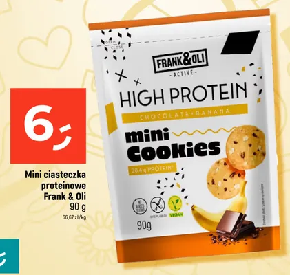 Mini ciasteczka proteinowe Frank & Oli promocja w Dealz