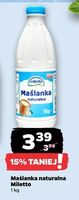 Maślanka naturalna promocja w Netto