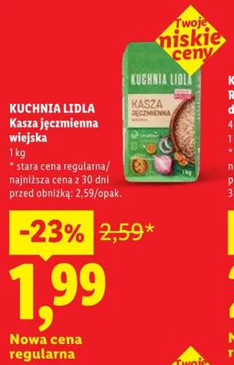Kasza jęczmienna wiejska Kuchnia Lidla promocja w Lidl