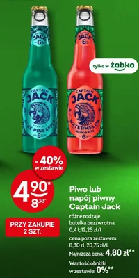 Napój piwny Captain Jack Watermelon Margarita promocja w Żabka