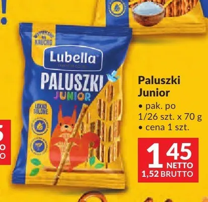 Paluszki Junior Lubella promocja w Makro